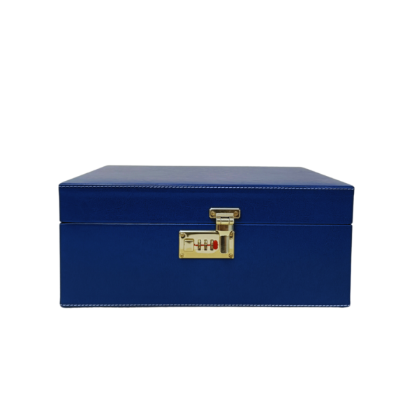 3 Glass Wine Box Navy Blue - Image 5