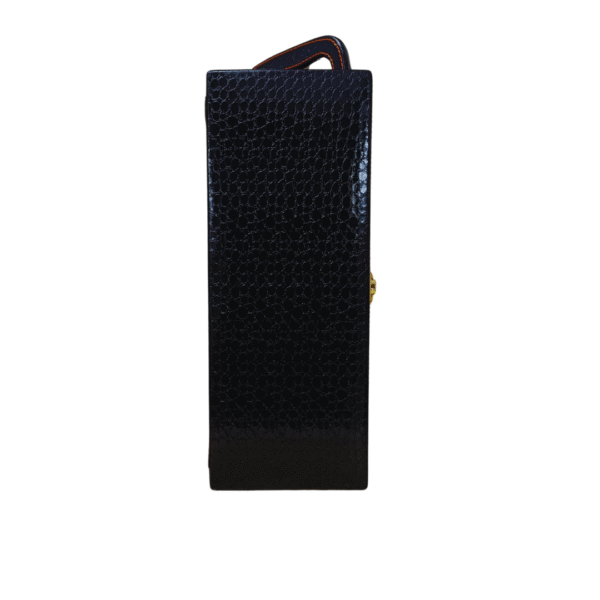 Single Bottle Wine Box - Black Croco Style Leatherette | Wine Gift Box Manufacturer & Wholesaler - Image 2