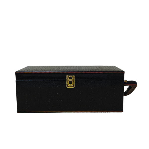 Single Bottle Wine Box - Black Croco Style Leatherette | Wine Gift Box Manufacturer & Wholesaler - Image 5
