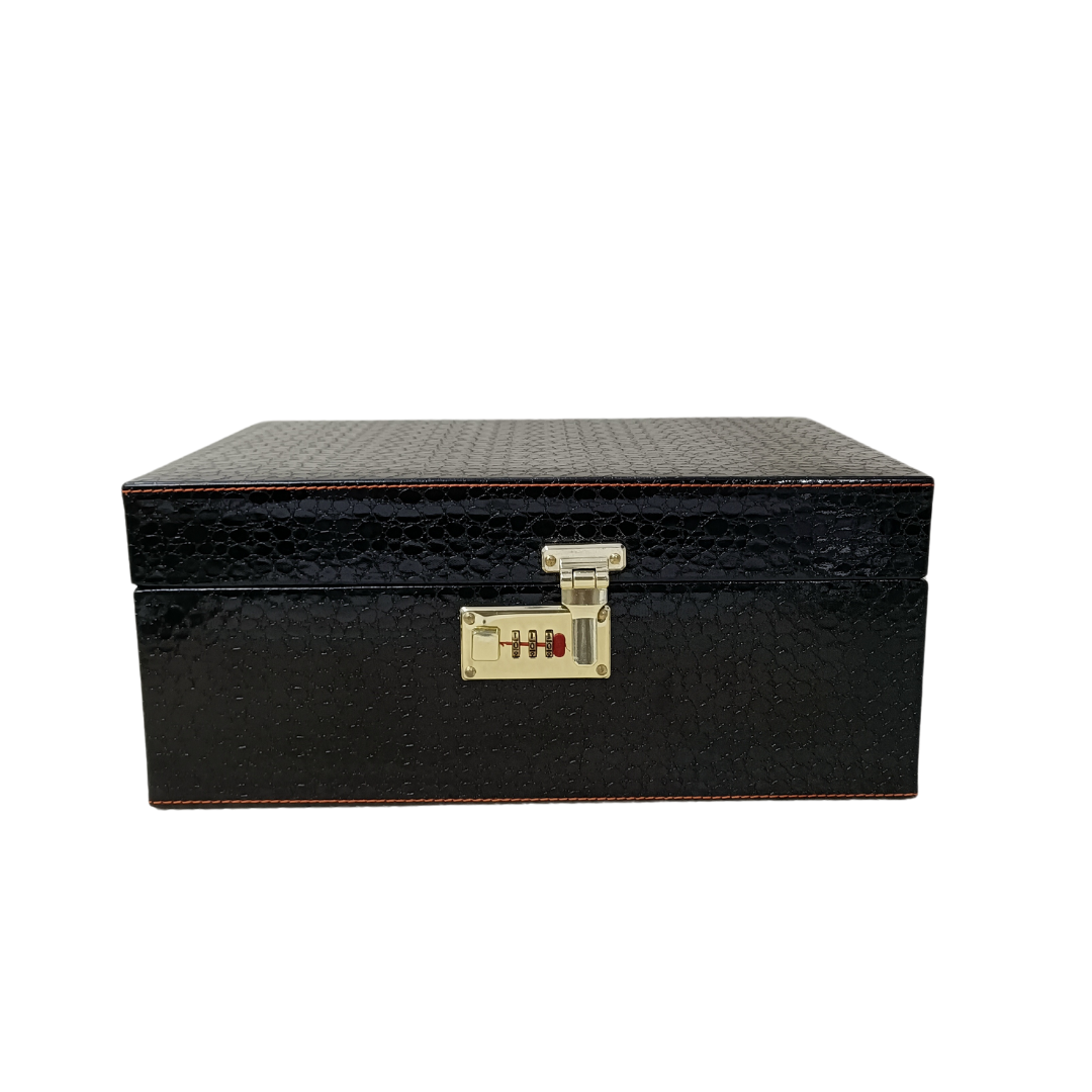 Croco Black 3-Glass Wine Box - Image 3
