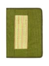 BusiBug A4 Jute Zipper File Folder | Eco-Friendly Conference & Interview Portfolio | Professional Document Organizer for Certificates, Meetings & Seminars (Green)