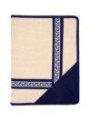 BusiBug A4 Jute Zipper File Folder | Eco-Friendly Certificate & Document Organizer | Professional Conference, Seminar & Interview Portfolio for Personal & Corporate Use (Beige-Blue)
