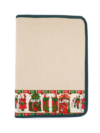BusiBug A4 Jute Zipper File Folder | Eco-Friendly Conference & Interview Portfolio | Professional Document & Certificate Organizer for Meetings & Seminars (Beige-Green)
