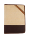 BusiBug A4 Eco-Friendly Jute File Folder | Handcrafted Document & Certificate Holder with Button Closure | Reusable Conference & Office File Organizer – Zari Corner Design