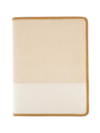 BusiBug A4 Jute Zipper File Folder | Eco-Friendly Professional Document & Certificate Organizer | Conference, Seminar & Interview Portfolio for Corporate Use (Off-White)