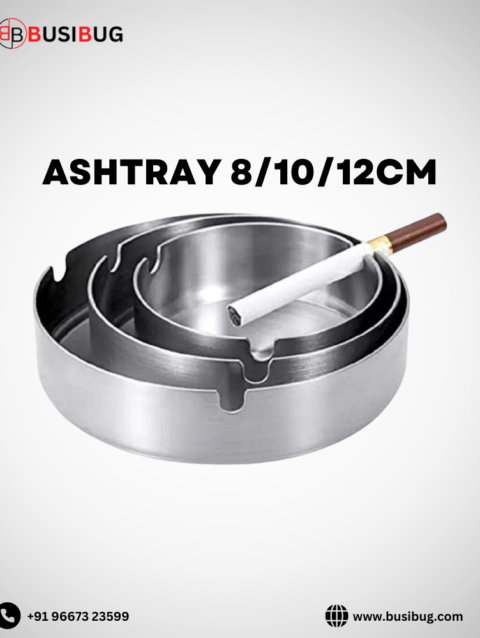 Stainless Steel Ashtray 8cm / 10cm / 12cm – Heavy Duty Metal Cigarette Ash Tray (B2B Bulk Order Only)