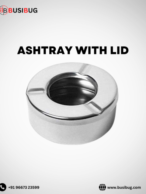 Stainless Steel Ashtray With Lid – Windproof Metal Cigarette Ash Tray (B2B Wholesale Only)