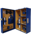 BB416 Navy Blue 3 Glass Wine Box Manufacturer