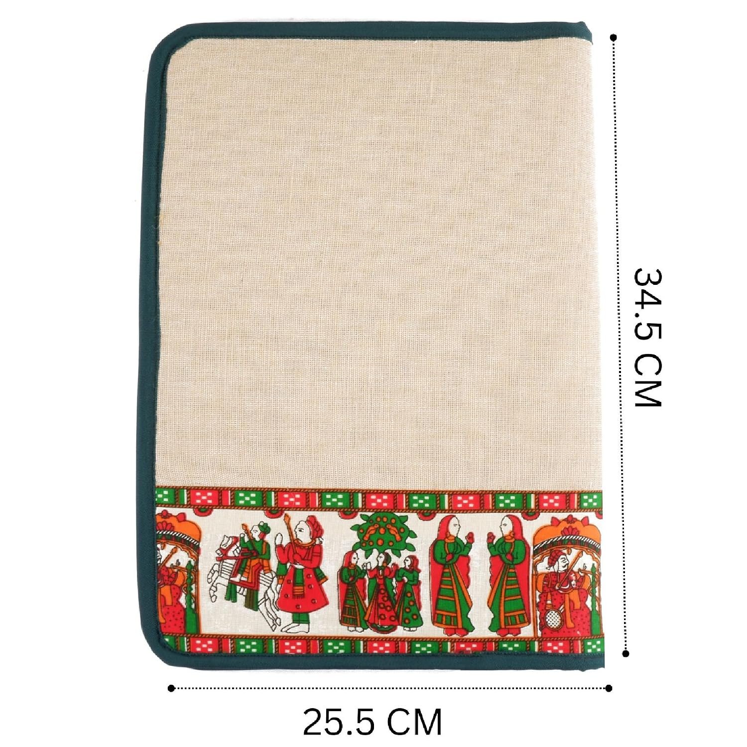 Beige-Green A4 Jute Professional File Folder Document Zipper Organizer for Certificates, Document Holder, Jute File Folder - Image 6