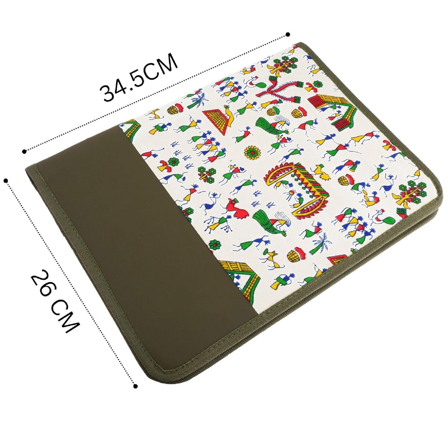 MultiColour A4 Jute Professional File Folder Document Zipper Organizer for Certificates, Document Holder, Jute File Folder - Image 2