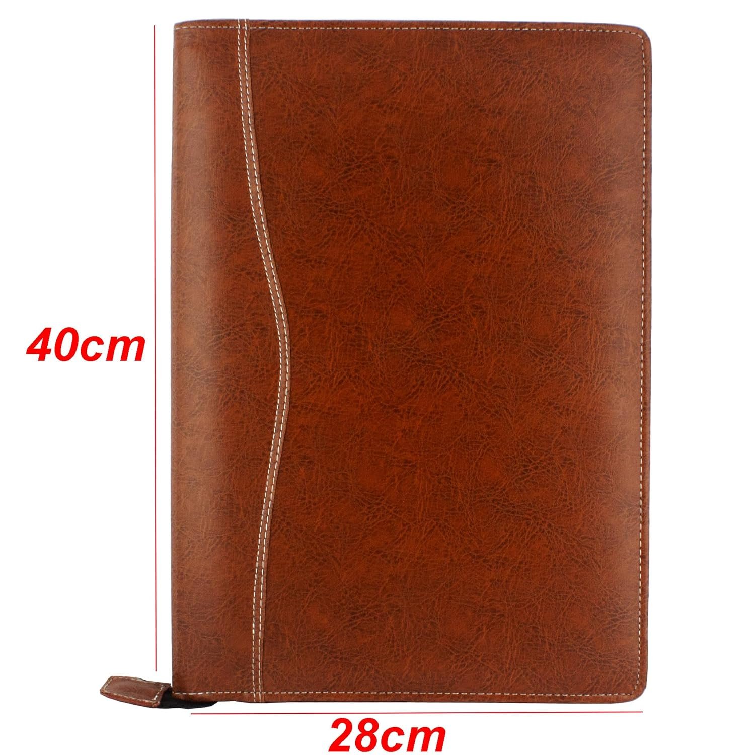 Brown PU Faux Leather Deluxe B4 Size Document Holder 20 Leafs Zipper File Folder Organizer for Certificates, Marksheets, Degrees, Important Papers - Image 7