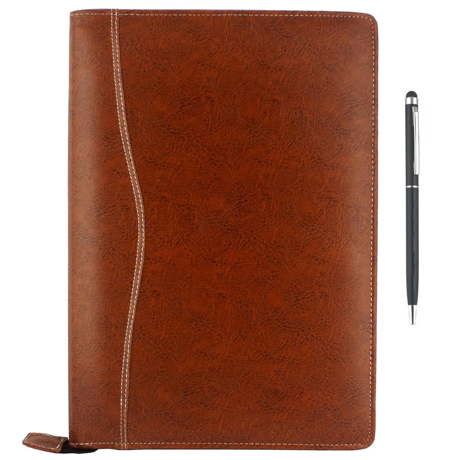 Brown PU Faux Leather Deluxe B4 Size Document Holder 20 Leafs Zipper File Folder Organizer for Certificates, Marksheets, Degrees, Important Papers - Image 11