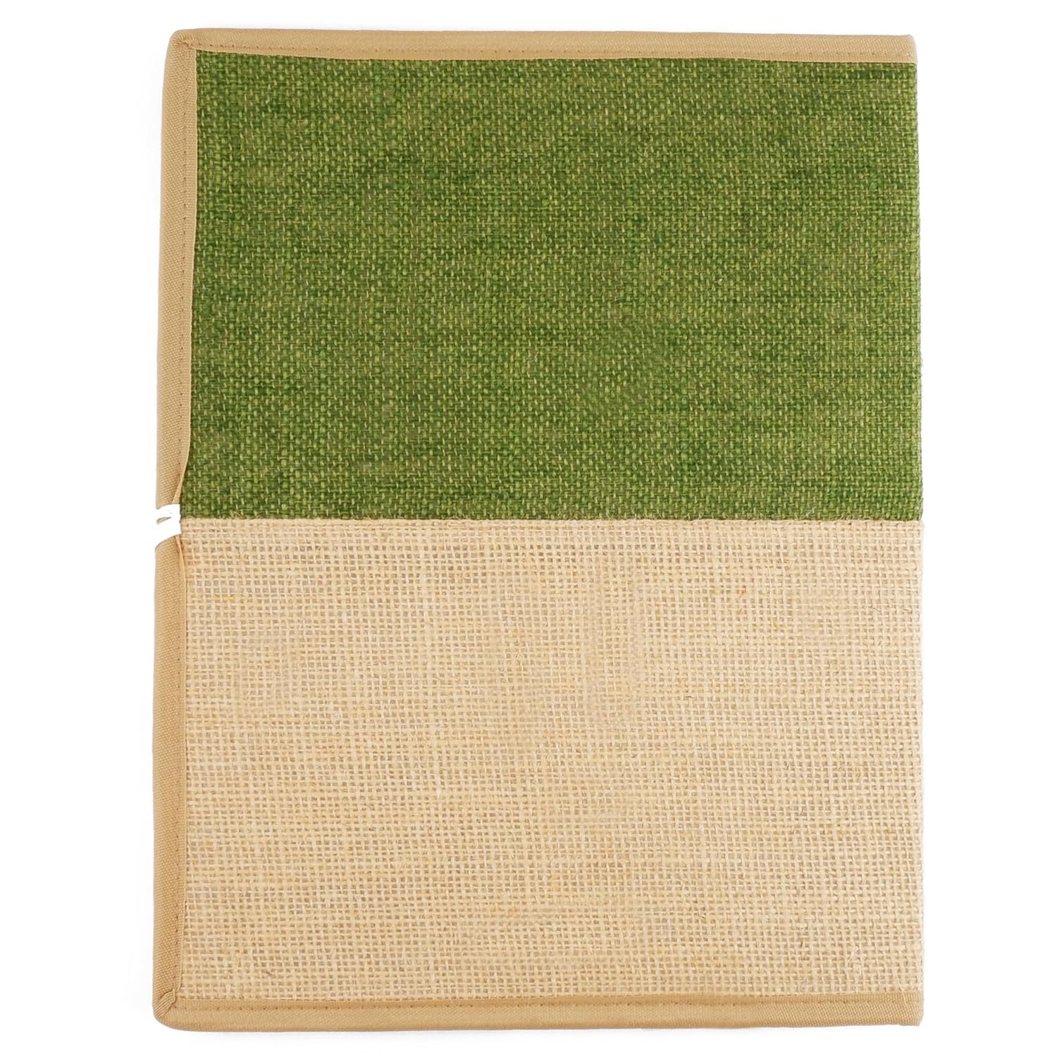 Green A4 Jute Professional File Folder Document Elastic Loop Organizer for Certificates, Document Holder, Jute File Folder - Image 6