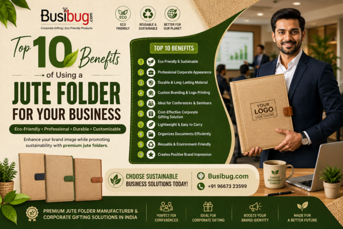 eco-friendly file folder, jute conference folder, custom jute folder India, corporate gifting jute products, jute document holder, sustainable corporate gifts India, jute folder bulk order, branded jute folder Delhi