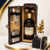 Brown leather wine box bar set with bottle opener, ice tong, peg measurer and hip flask – corporate gifting solution WINE-BOX-403