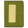 A4 Jute Professional File Folder – Zipper Document Organizer for Meetings & Interviews (Green)