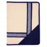 A4 Jute Zipper File Folder – Professional Document Organizer for Meetings, Interviews & Certificates (Beige-Blue)