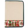 A4 Jute Professional File Folder Document Zipper Organizer for Corporate Meetings, Interview Portfolio, Certificates, Document Holder, Jute Conference File Folder (Beige-Green)